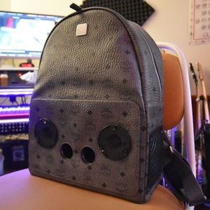 Mcm x wizpak mcm backpack with Bluetooth speakers rare